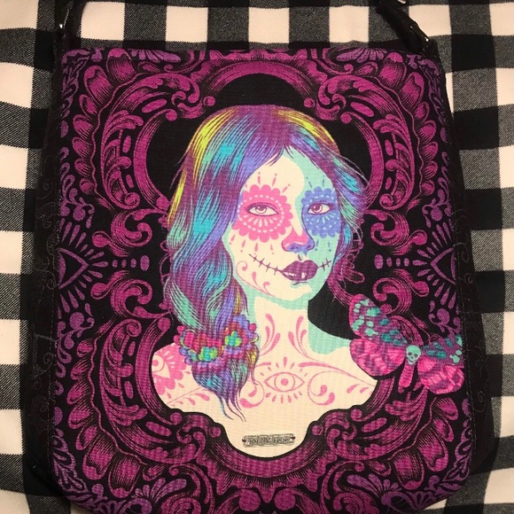 Used, handmade Tula Pink de la luna Clairvoyant crossbody bag - Picture 5 of 5